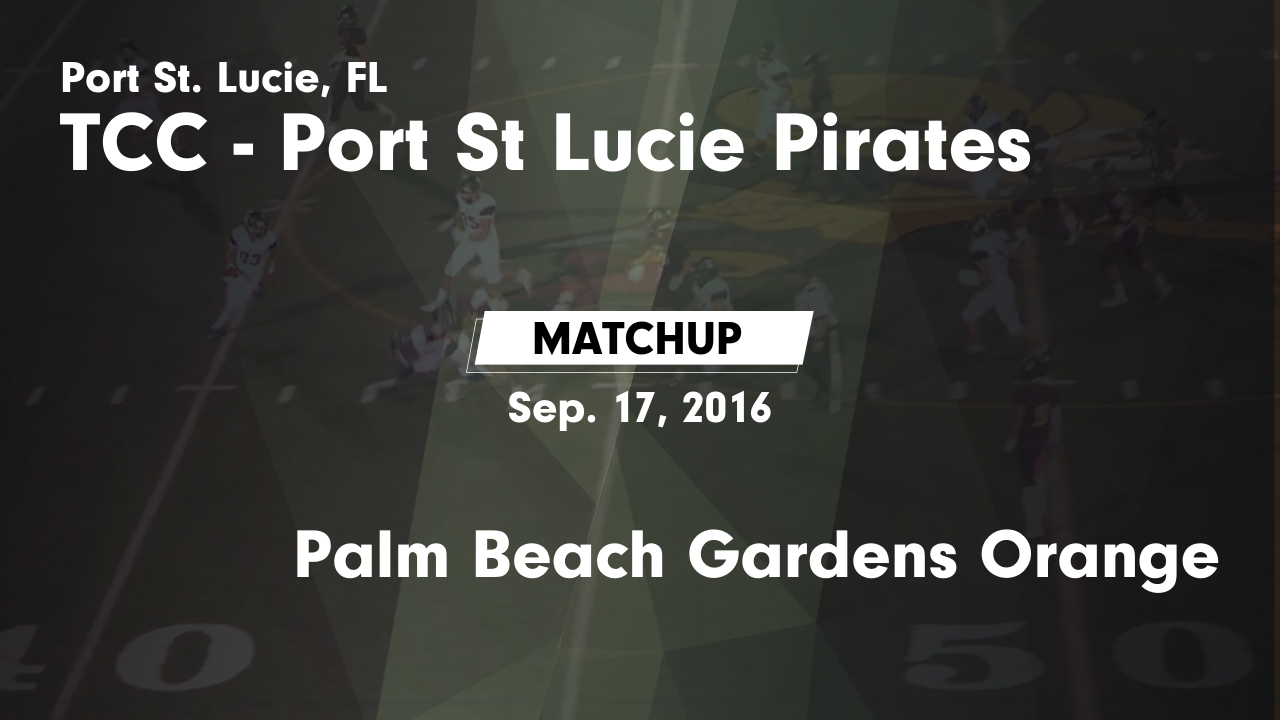 Wee Gold Tcc Port St Lucie Pirates Matchup Port St Lucie Vs Palm Beach Gardens Orange 2016