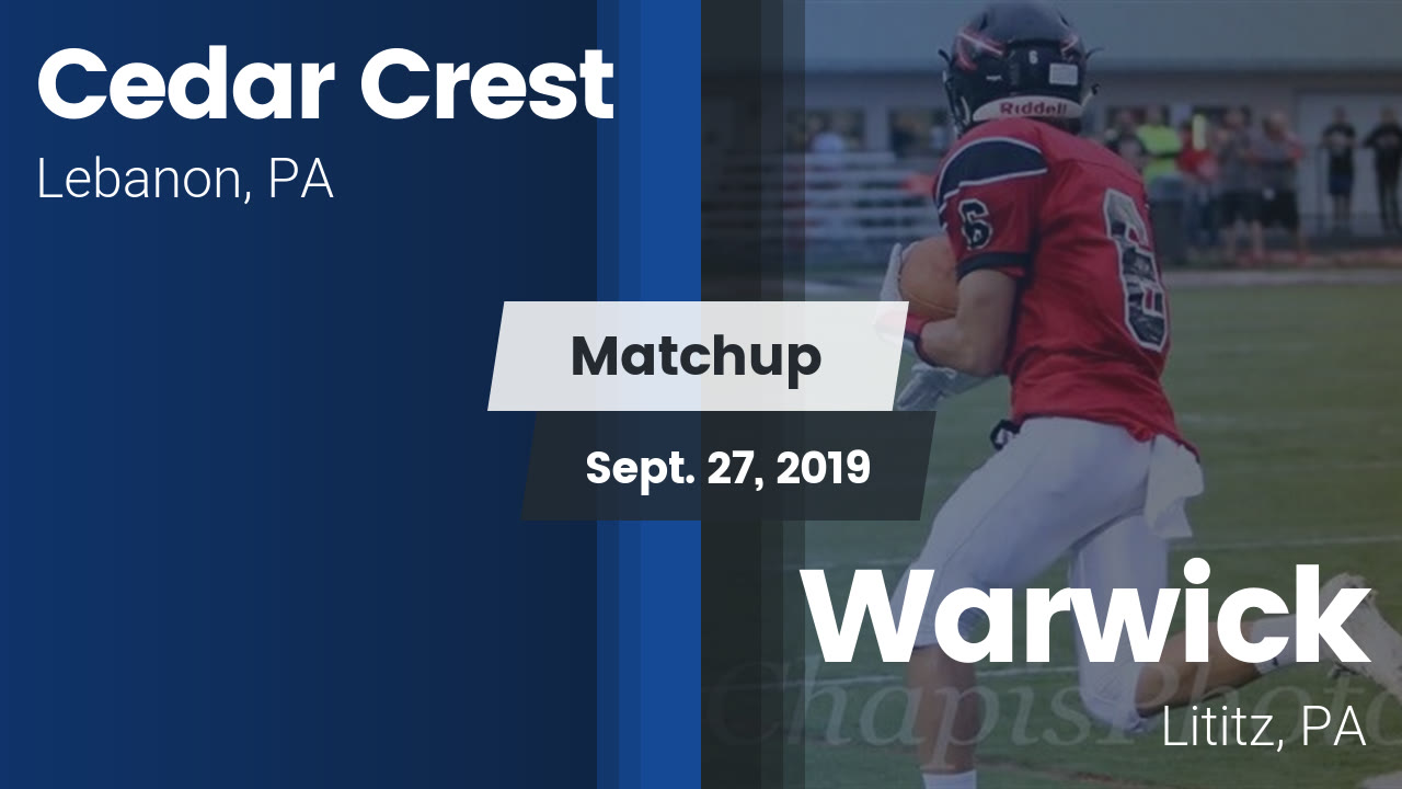 Cedar Crest Hs Football Video Matchup Cedar Crest High Vs