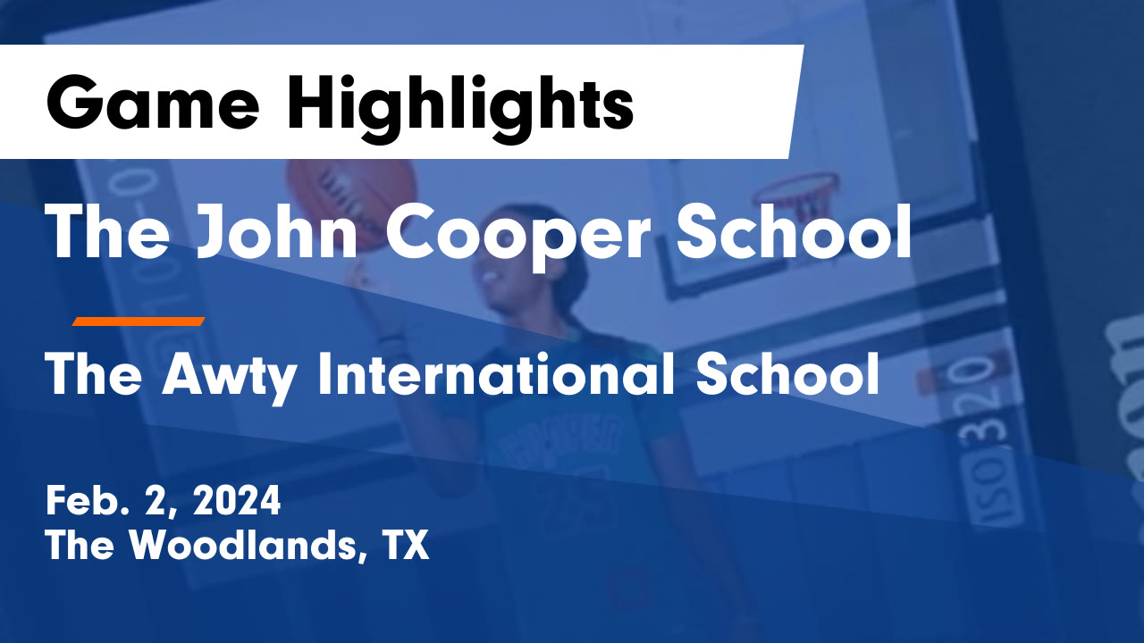 The John Cooper School vs The Awty International School Game Highlights