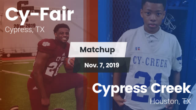 Junior Varsity Football Cy Fair High School Cypress Texas