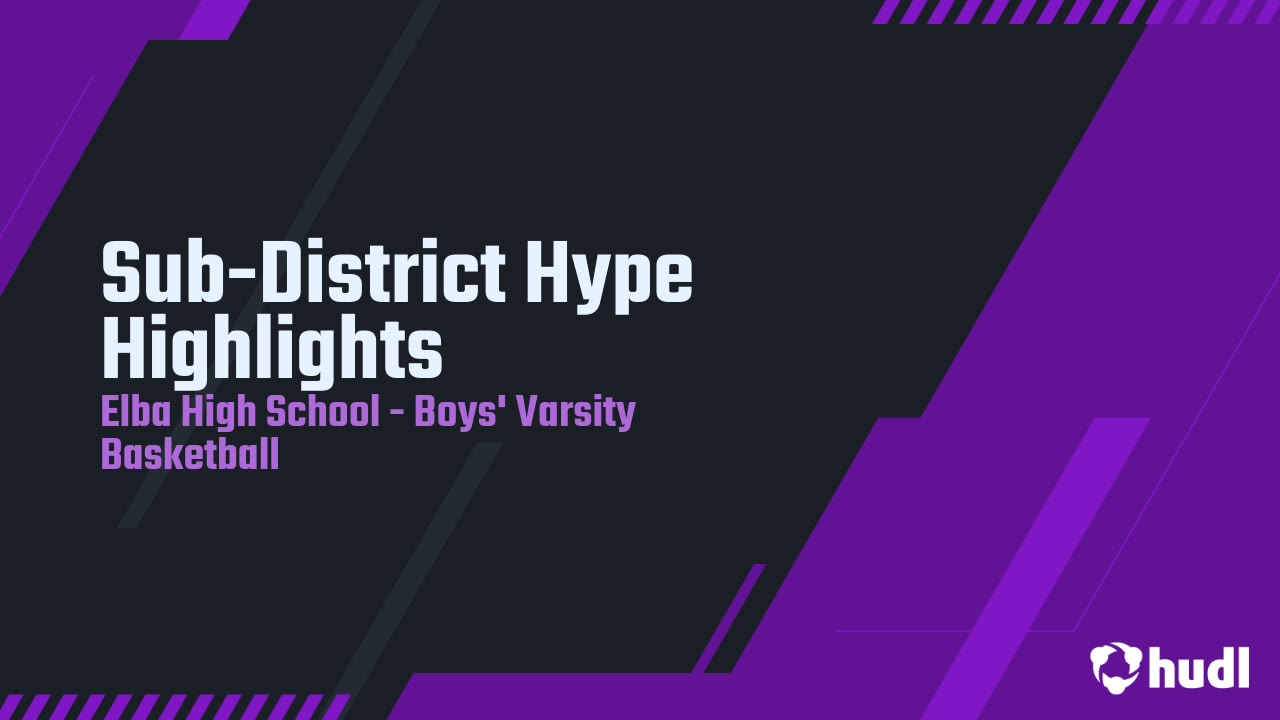 SubDistrict Hype Highlights Elba High School highlights Hudl