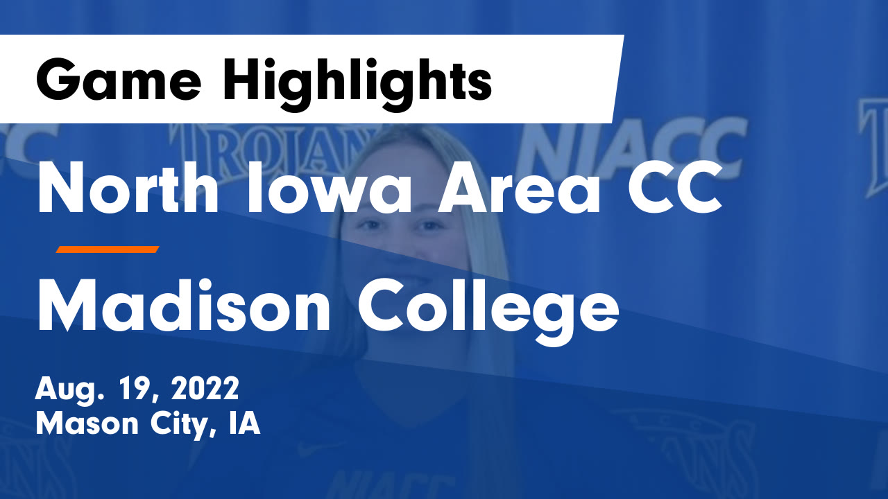 North Iowa Area CC vs Madison College Game Highlights Aug. 19, 2022