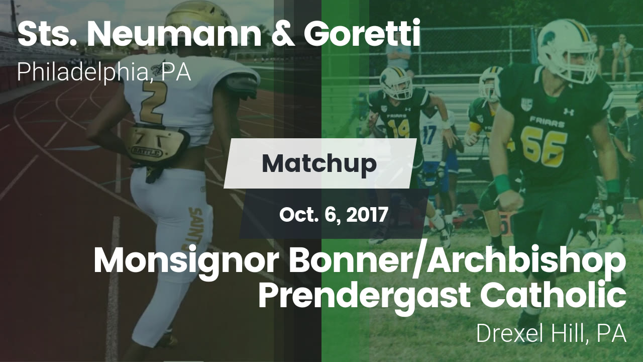 Neumann Goretti Hs Football Video Matchup Sts Neumann Vs