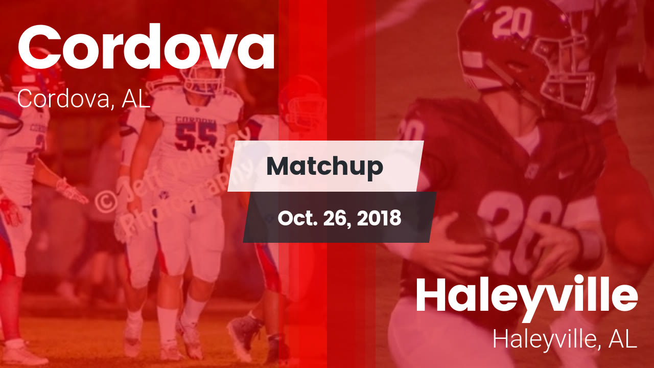Cordova Hs Football Video Matchup Cordova Vs Haleyville 2018