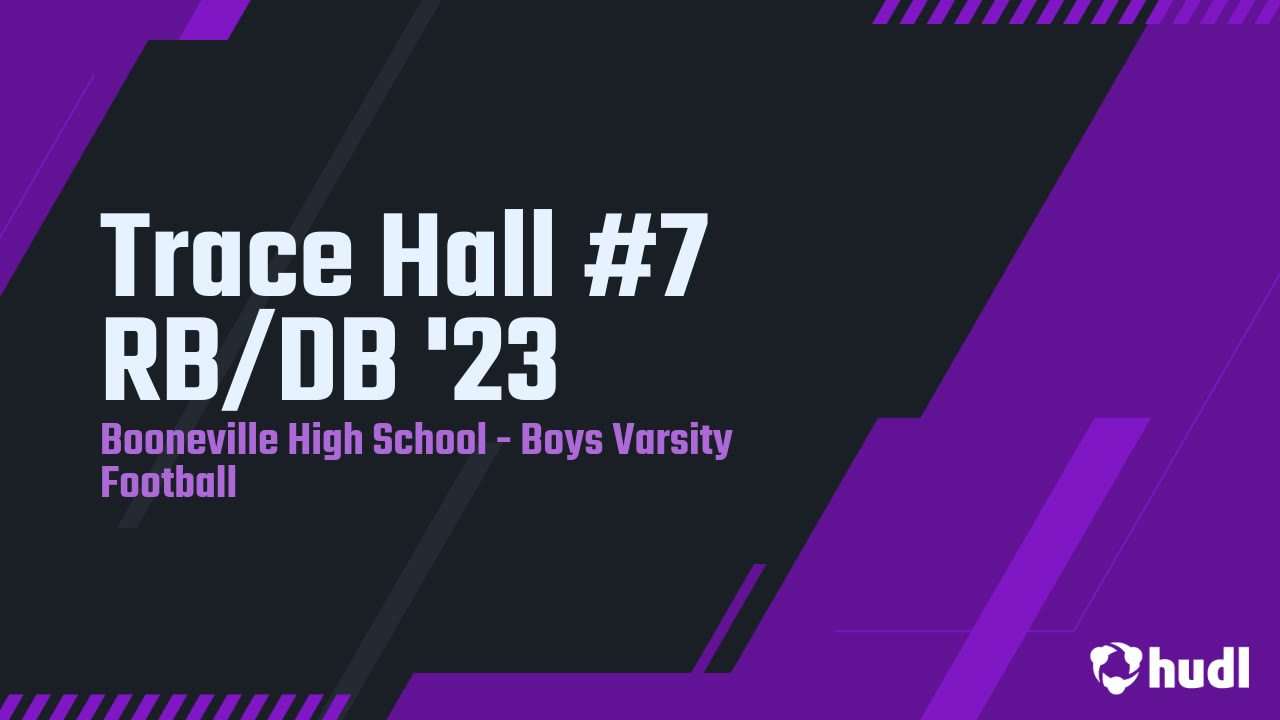 Trace Hall #7 RB/DB '23 - Booneville highlights - Hudl