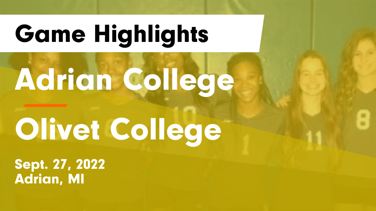 Adrian College vs Olivet College Game Highlights Sept. 27, 2022