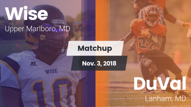Jv Football Wise High School Upper Marlboro Maryland