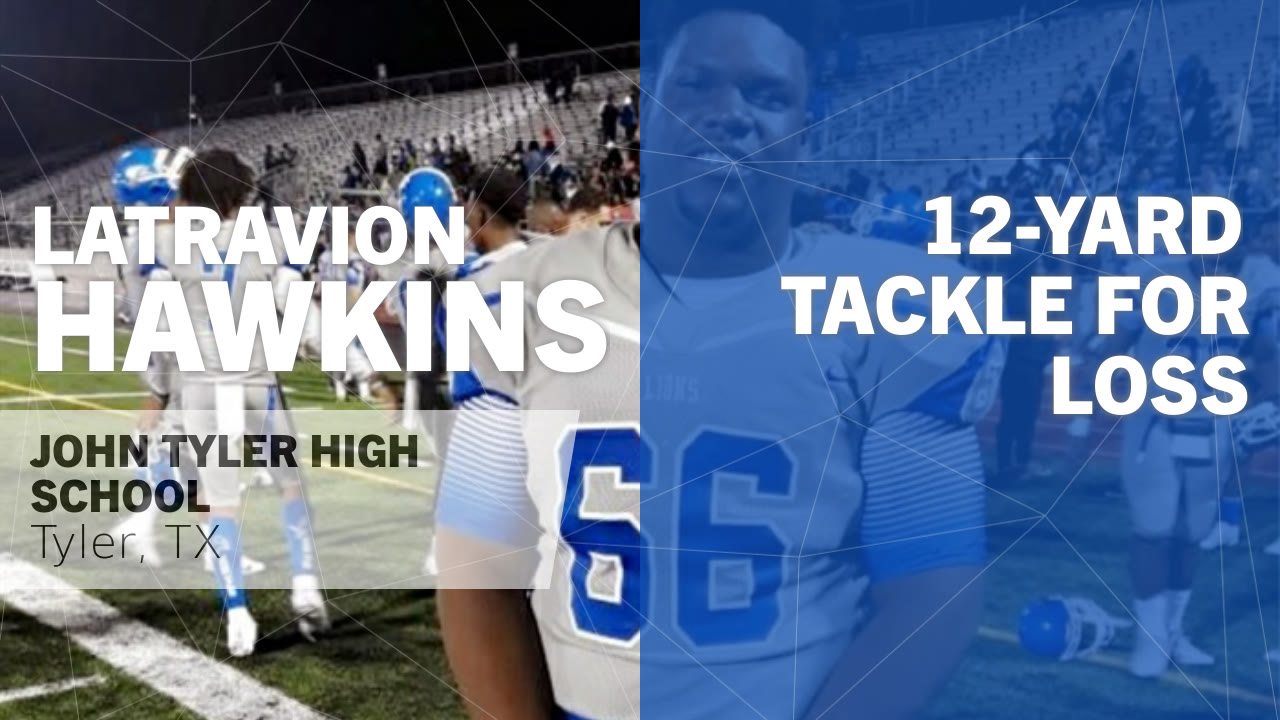 Latravion Hawkins Tyler Tx Video 12 Yard Tackle For Loss Vs