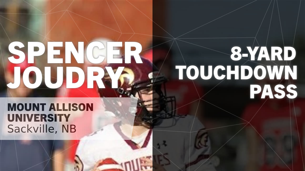 8-yard Touchdown Pass vs Saint Mary's University - Spencer Joudry ...
