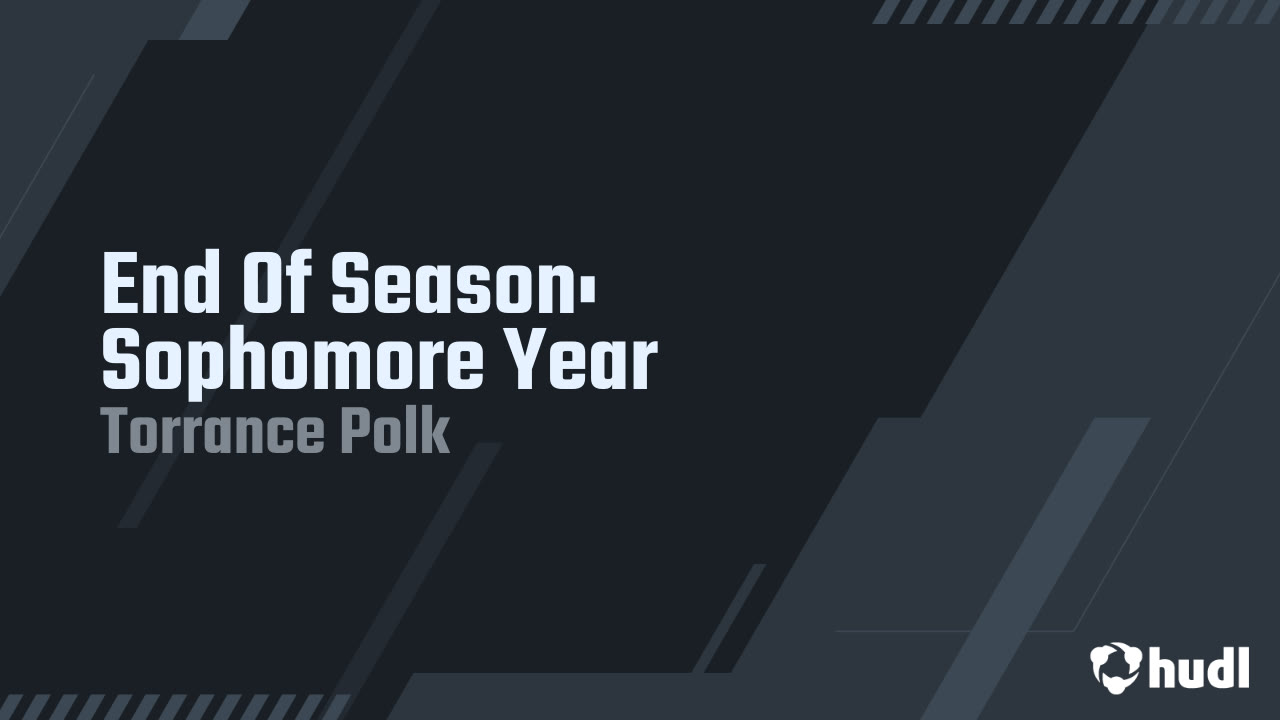 End Of Season Sophomore Year Torrance Polk Highlights Hudl