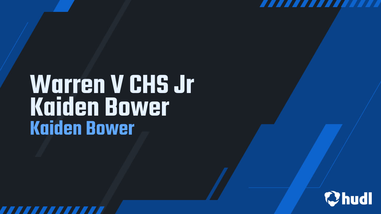 Warren V CHS Jr Kaiden Bower - Kaiden Bower highlights - Hudl