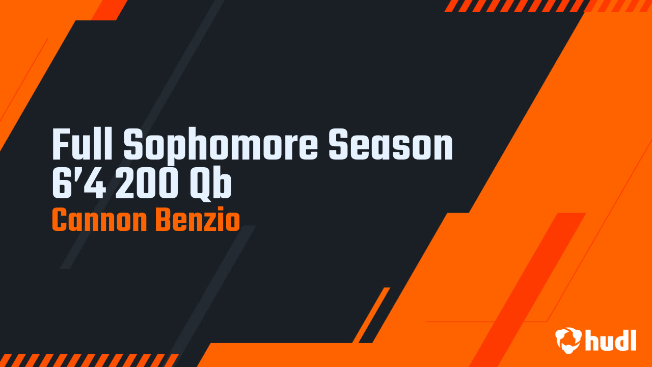Full Sophomore Season 6’4 200 Qb - Cannon Benzio highlights - Hudl