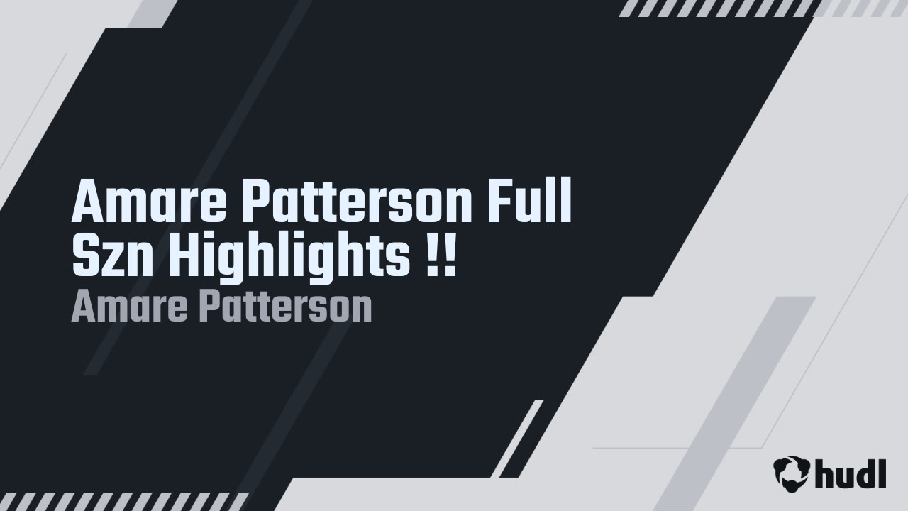  Amare Patterson - Bluffton - 2025 Junior Season Highlights