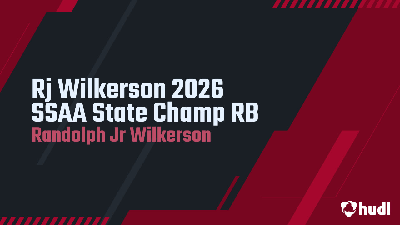 Rj Wilkerson 2026 SSAA State Champ RB - Randolph Jr Wilkerson ...