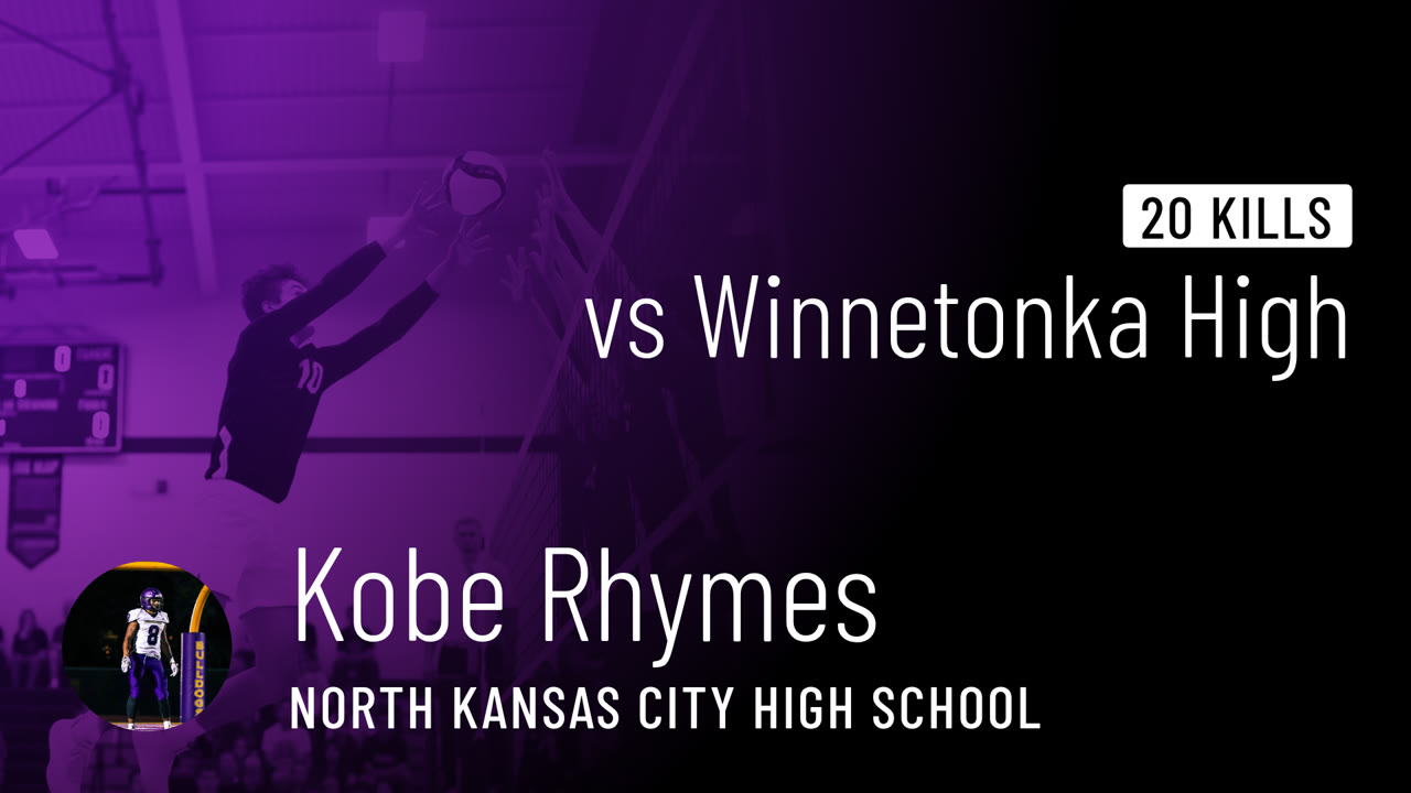 20 Kills vs Winnetonka - Kobe Rhymes highlights - Hudl