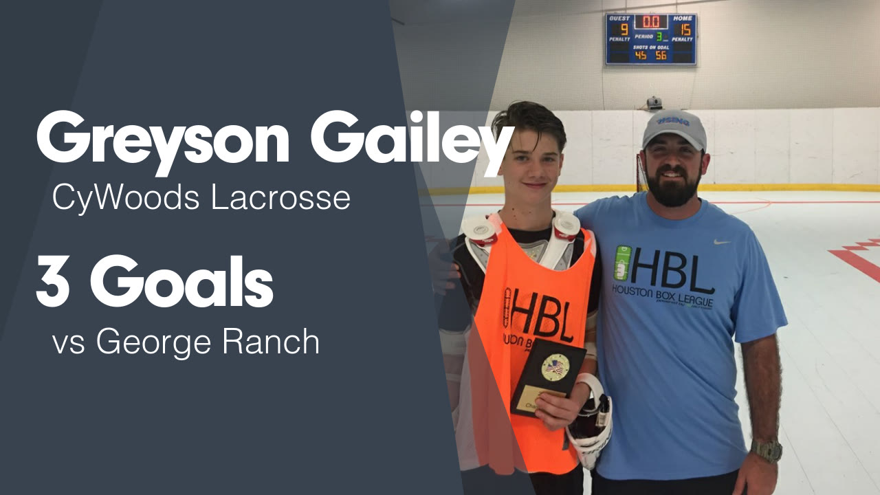 George Ranch Lacrosse 3 Goals vs George Ranch - Greyson Gailey highlights - Hudl